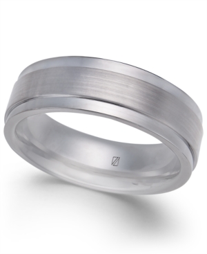 image of Men-s Satin-Finish Cobalt Ring