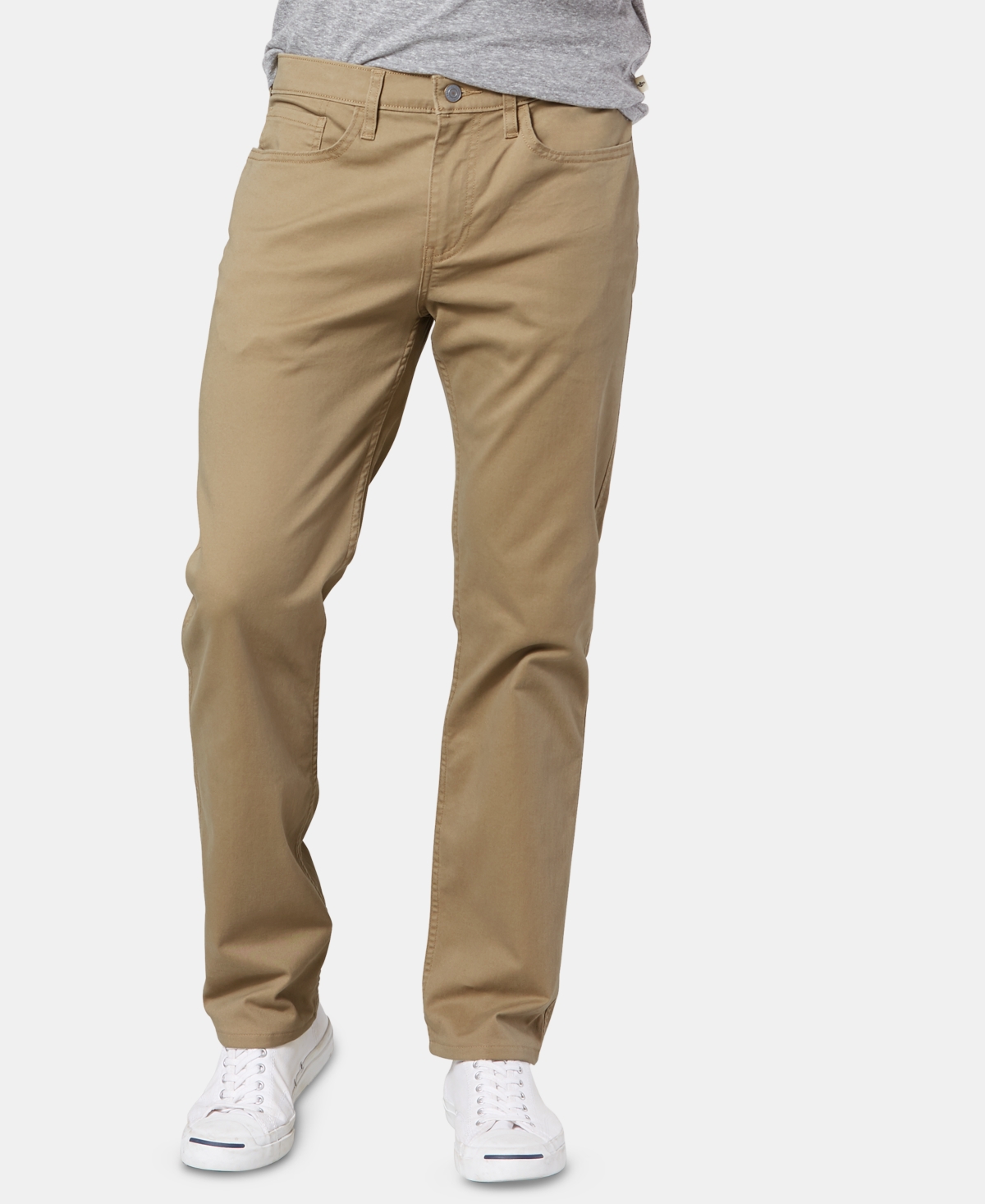 Shop Dockers Men's Jean Cut Straight-fit All Seasons Tech Khaki Pants In Beige Khaki