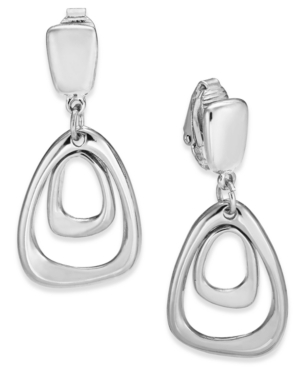 image of Charter Club Organic Orbital Drop Clip-On Earrings, Created for Macy-s