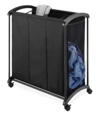 Whitmor - 3-Section Rolling Laundry Sorter