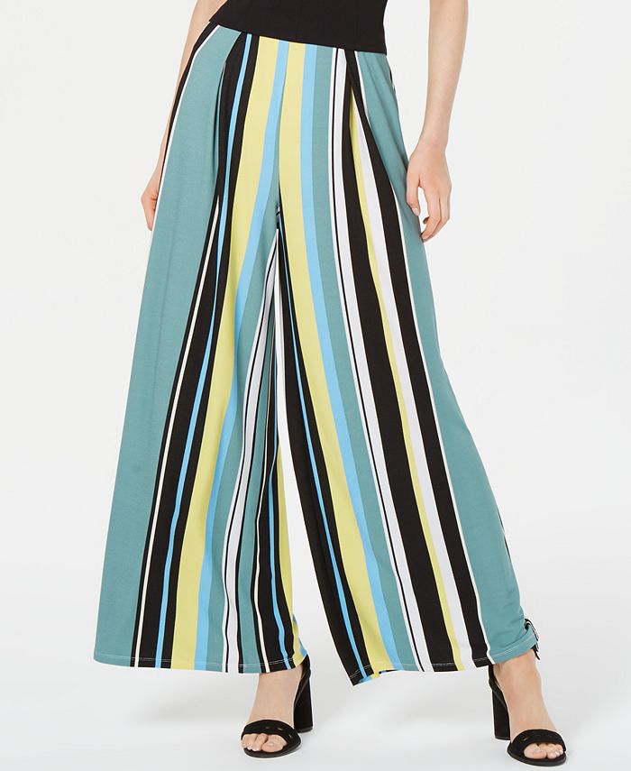 Bar III Striped Split Leg Pants