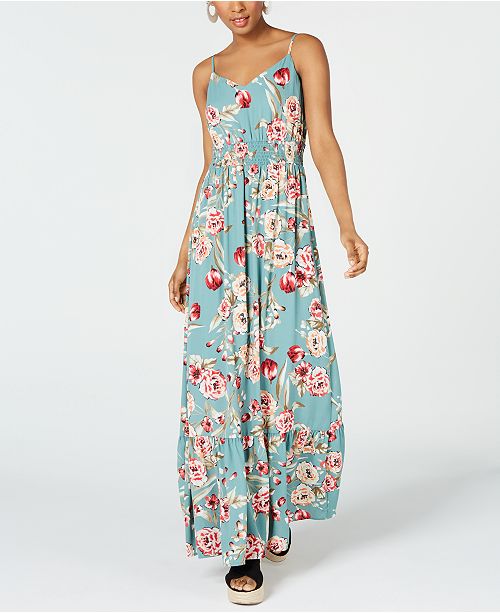 City Studios Juniors Floral Print Maxi Dress Reviews Dresses