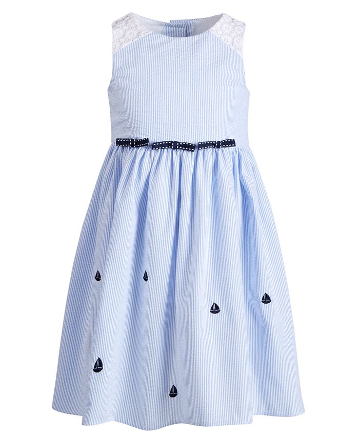 Good Lad Toddler Girls Seersucker Nautical Dress Macy s