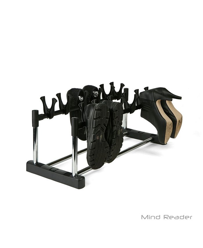 Mind Reader Shoe Rack Organizer 6 Pair Footwear Organizer Storage Stand