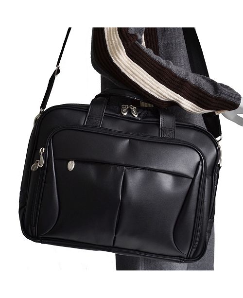 McKlein Pearson Expandable Double Compartment Laptop Briefcase
