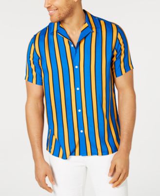 Camp Collar Striped Shirt, Created 