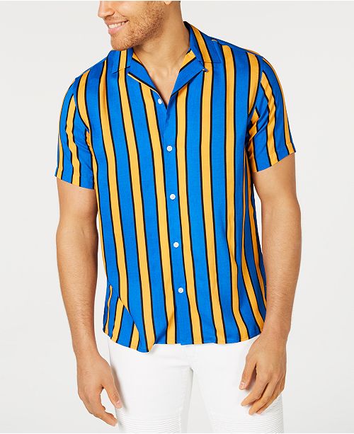 Inc International Concepts Inc Men S Camp Collar Striped Shirt