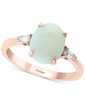 image of Effy Opal (1-1/3 ct. t.w.) & Diamond (1-1/10 ct. t.w.) Ring in 14k Rose Gold