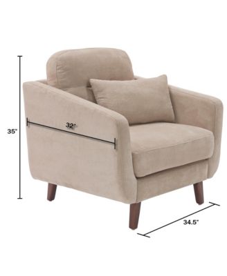 Elle D&eacute;cor 24" Mid-Century Modern Chloe Armchair