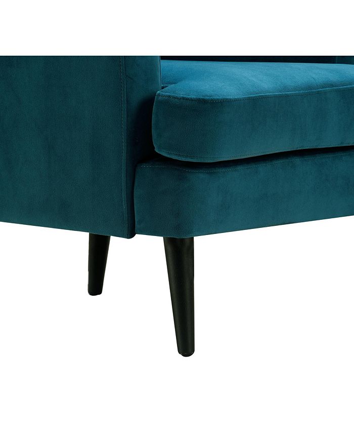 Elle Decor Elle Décor Celeste Tufted Velvet Accent Chair Macy's