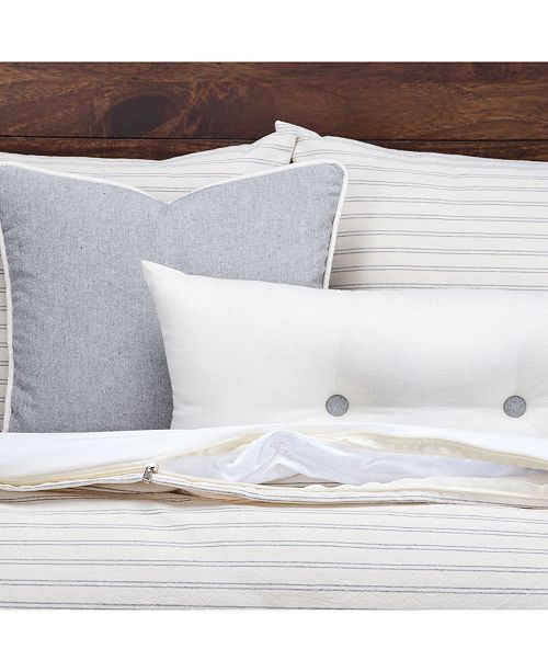 Siscovers Ticking Stripe Pewter 5 Piece Twin Luxury Duvet Set