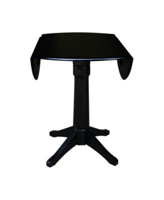 International Concept 42" Round Dual Drop Leaf Pedestal Table