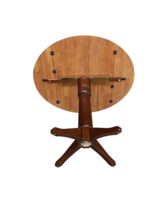International Concept 42" Round Dual Drop Leaf Pedestal Table