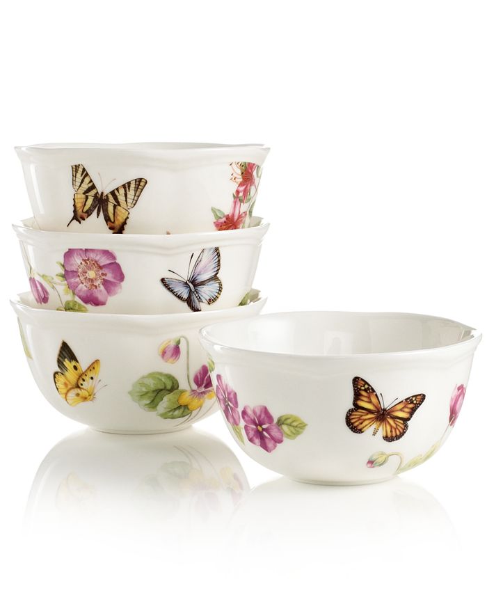Lenox Butterfly Meadow 20 oz. Porcelain Multi Color All Purpose