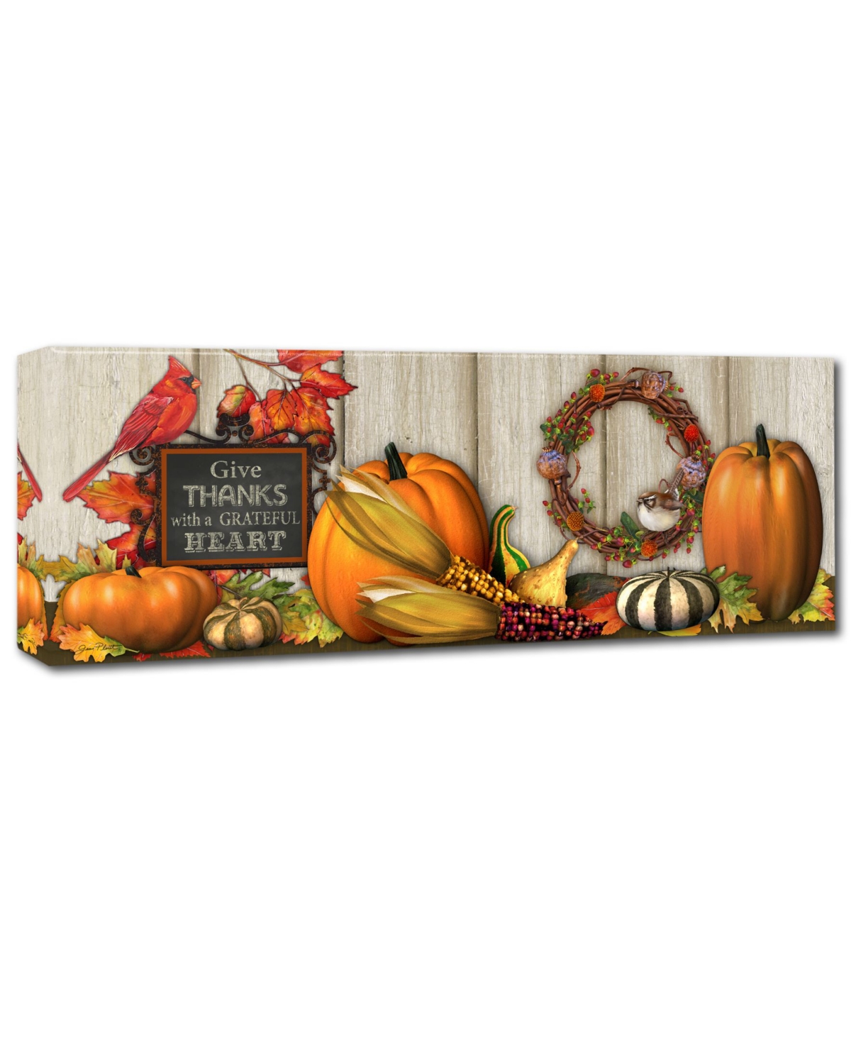 Jean Plout 'Give Thanks with a Grateful Heart' Canvas Art - 2
