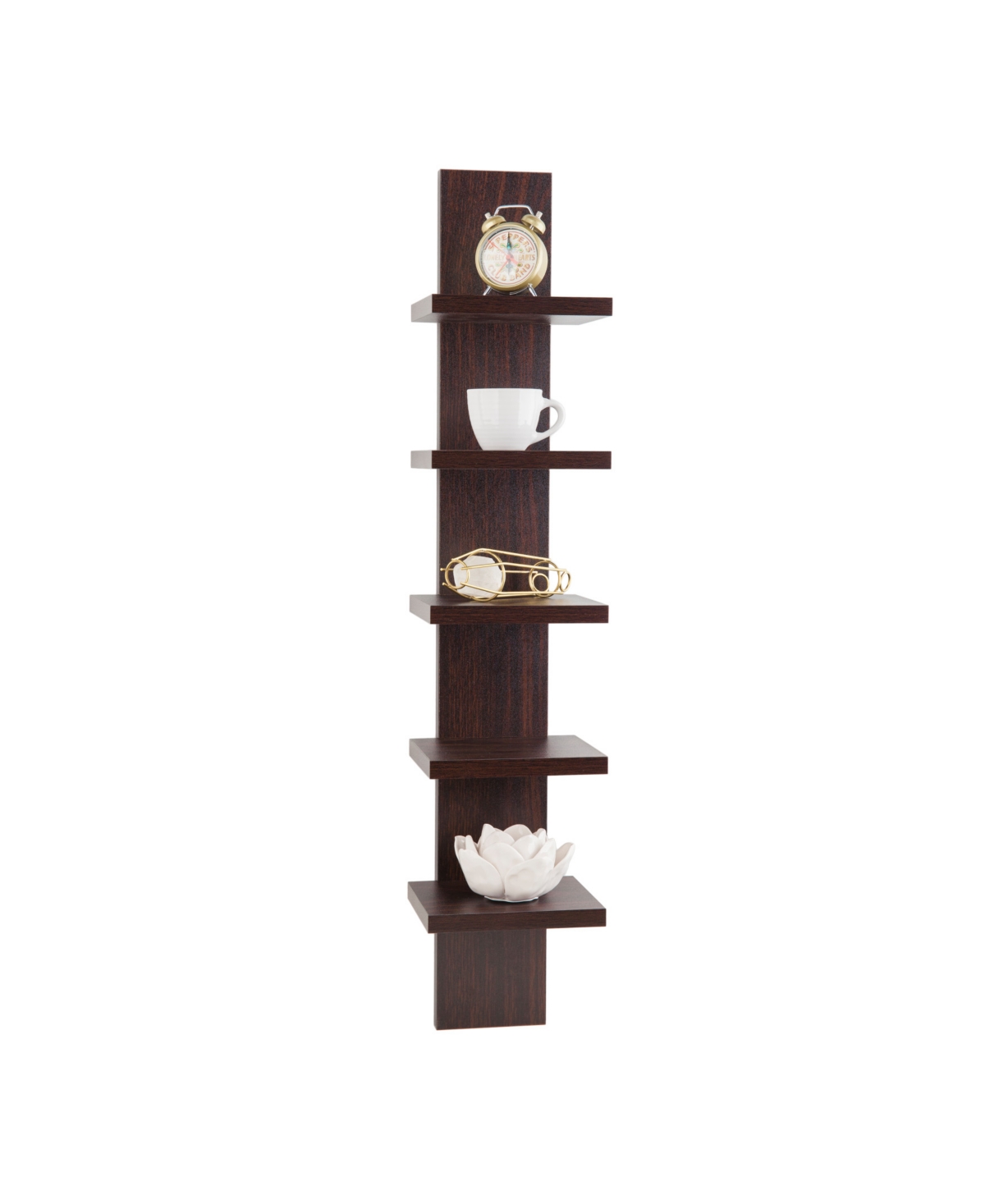 Danya B. Utility Column Spine Wall Shelves - Dark Brown
