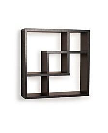 Geometric Square Wall Shelf with 5 Openings