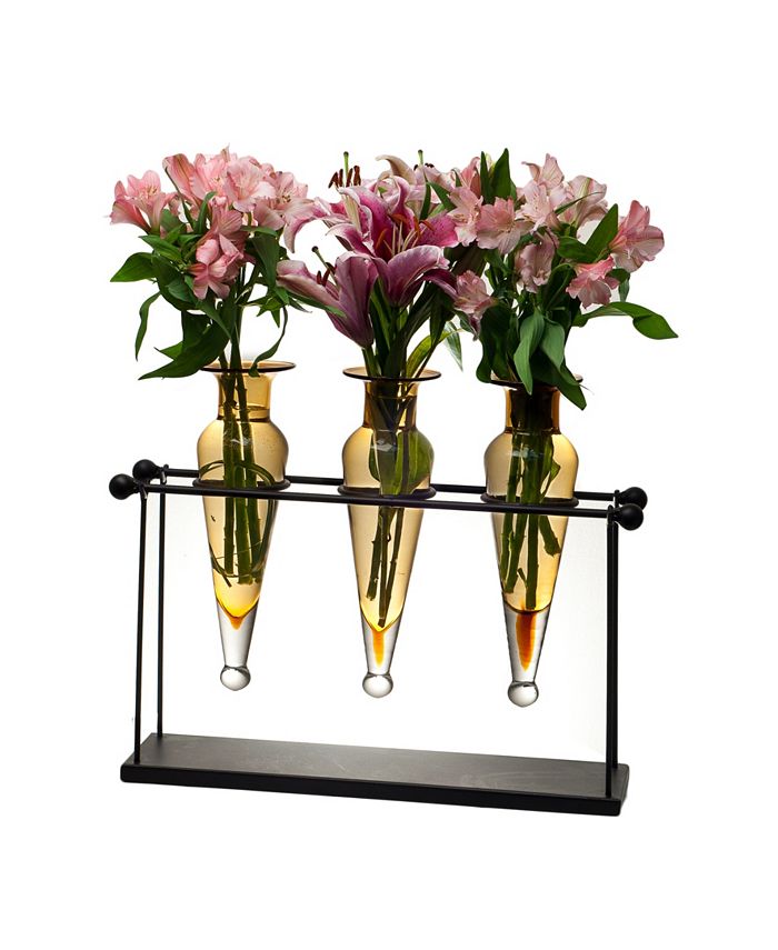 Danya B Triple Amphora on Iron Stand with Finials Vases Macy's