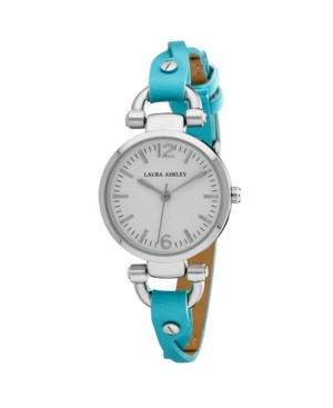 image of Laura Ashley Blue Ladies- Dial Analog Display Twisted Band Round Watch