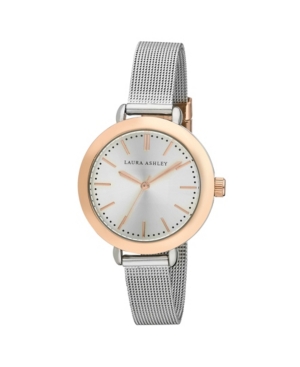 image of Laura Ashley Two Tone Rose Gold Mesh Watch