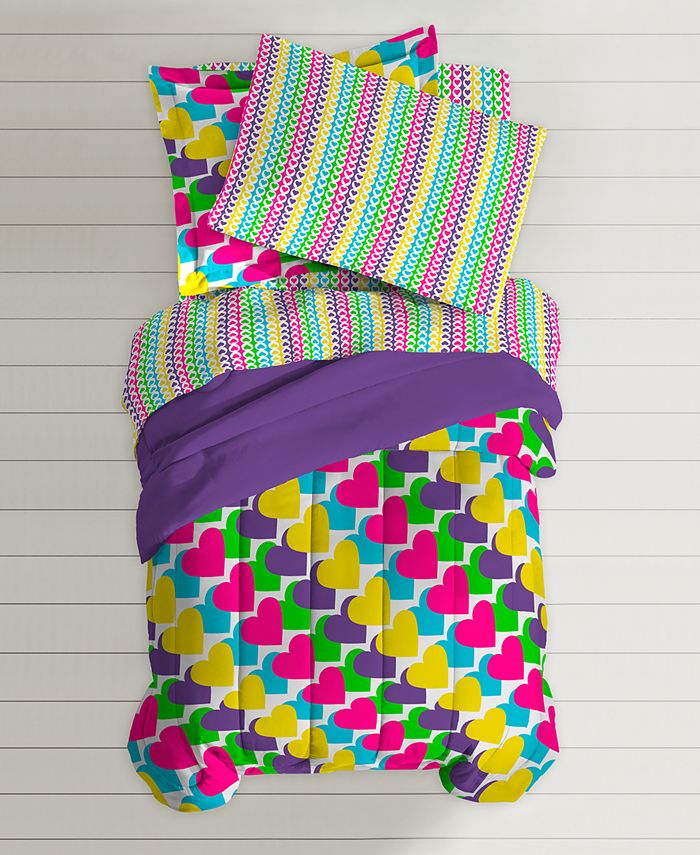 Dream Factory Rainbow Hearts Full Comforter Set Macy's