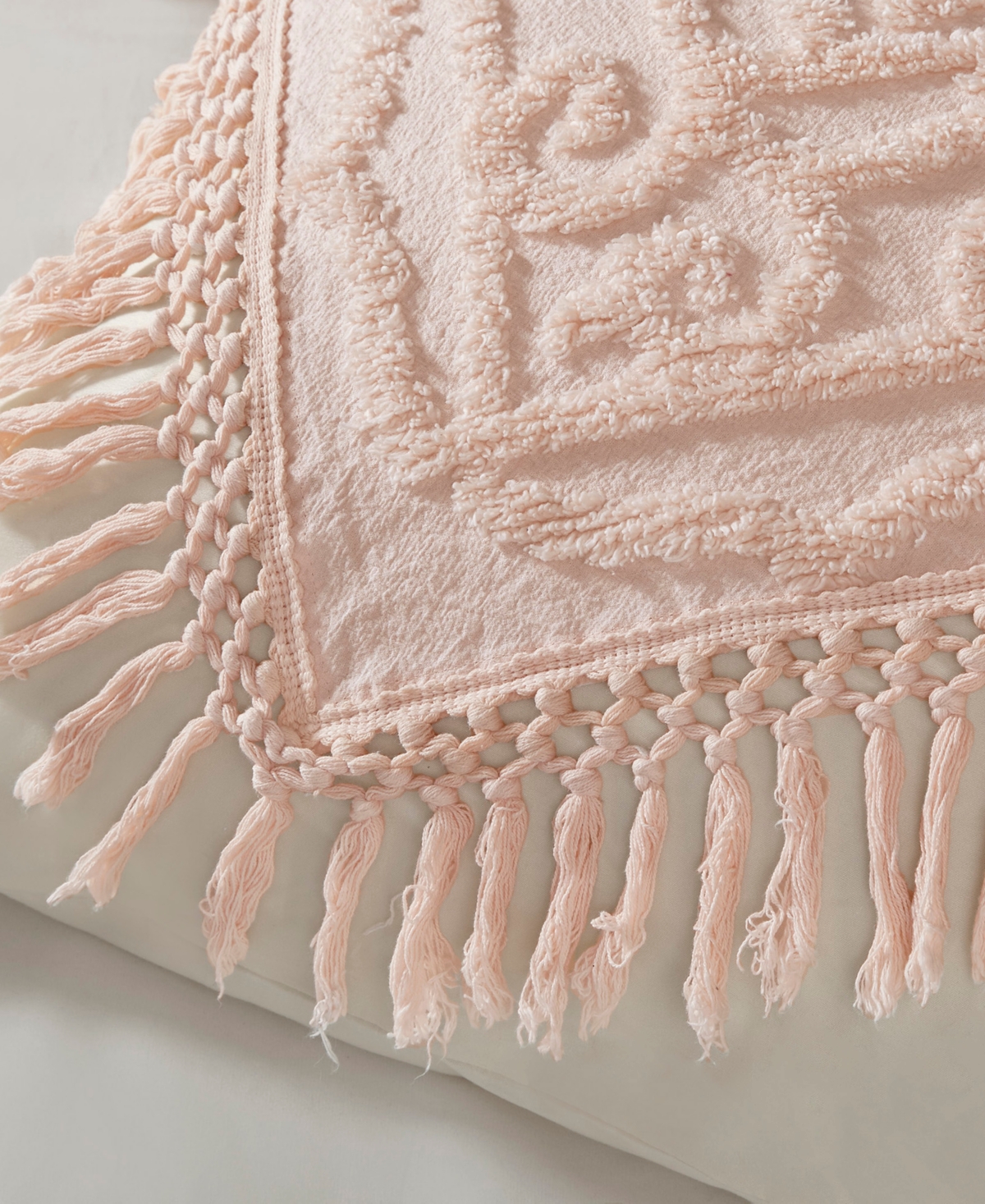 Madison Park Laetitia Medallion Fringe 3-Pc. Quilt Set