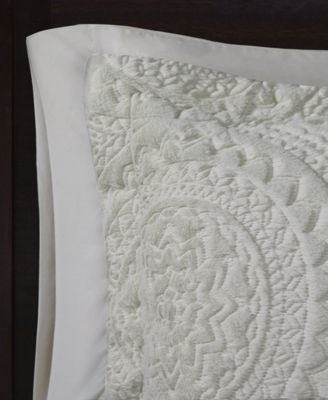 Arya Embroidered Medallion Faux Fur 3-Pc. Comforter Set, King/California King