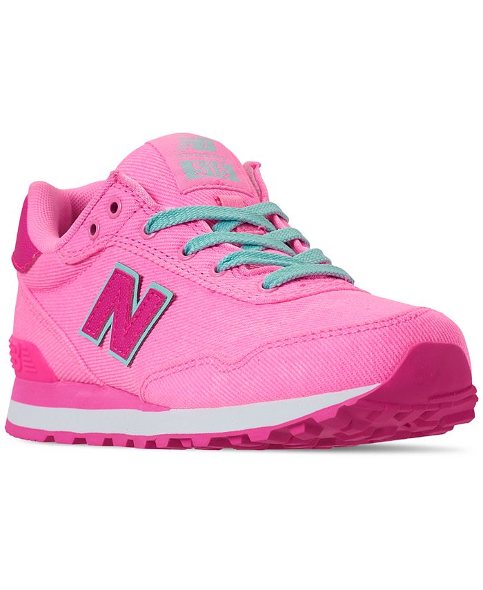 New Balance Little Girls' 515 Spring Canvas Casual Sneakers from Finish