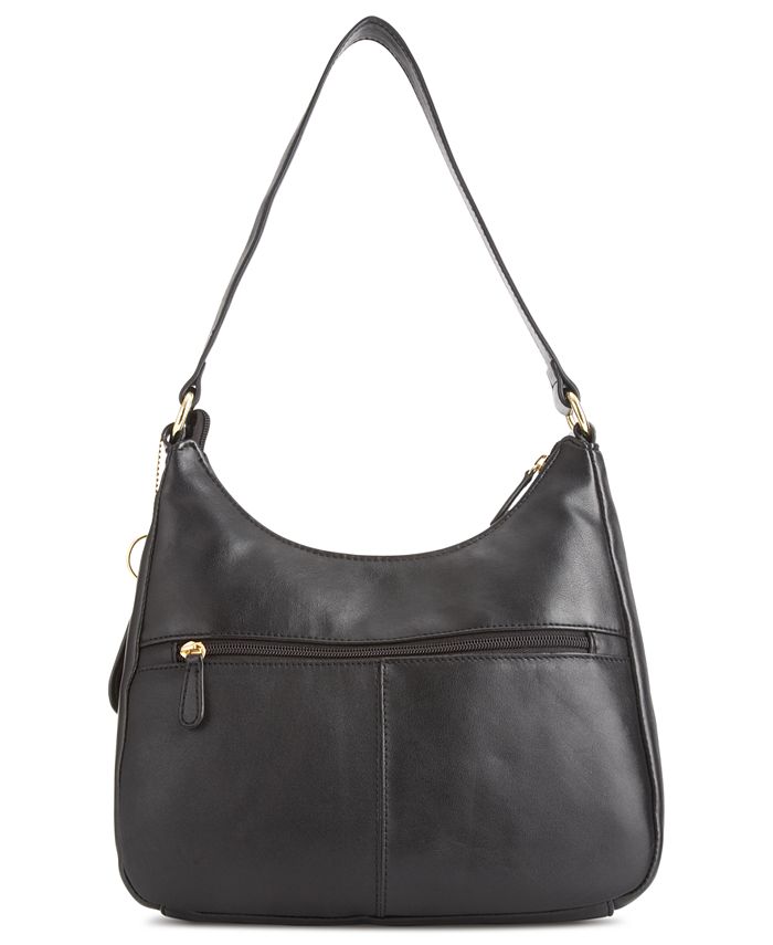 Giani Bernini Nappa Leather Hobo Bag - Black/Silver