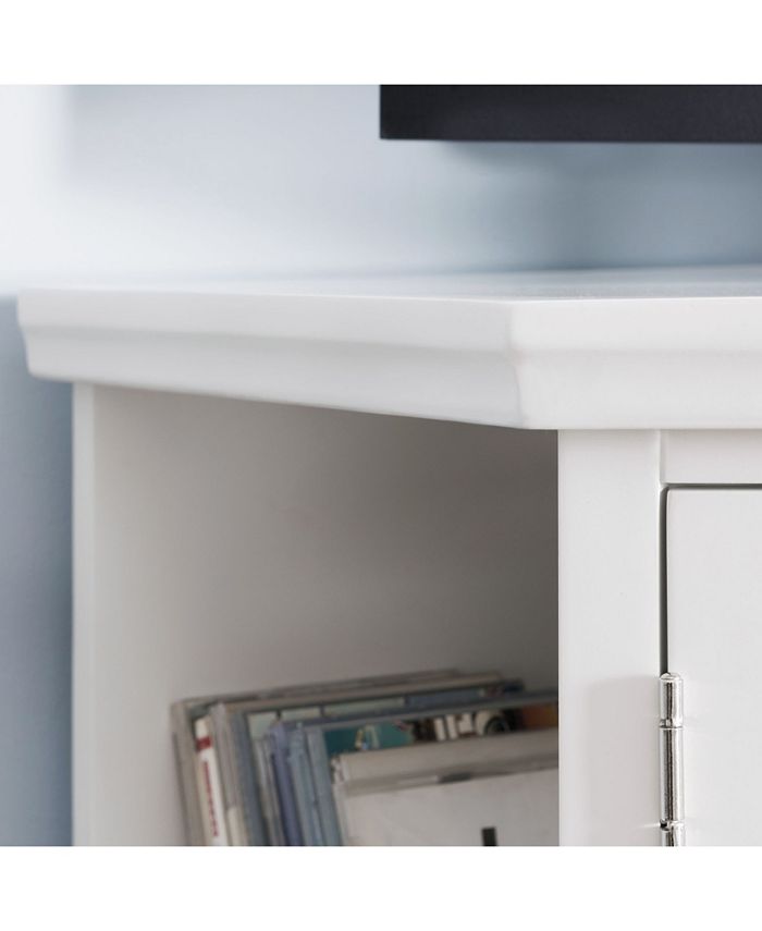 Leick Home Riley Holliday Cottage White 56" Corner TV Console with