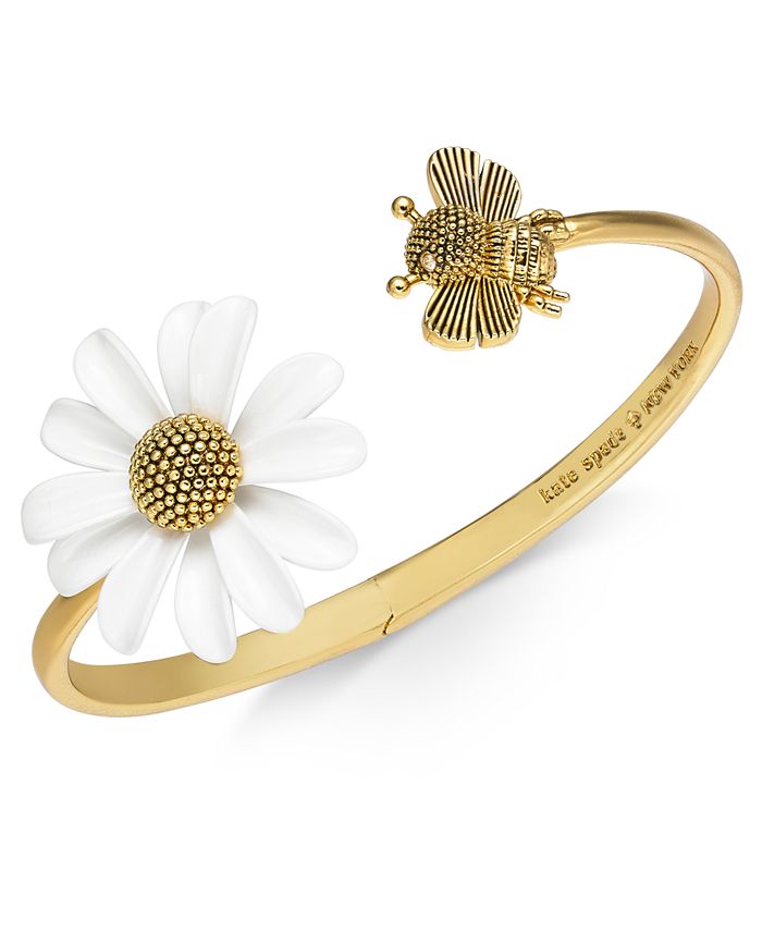kate spade new york Gold Tone Bee Flower Cuff Bracelet Macy s