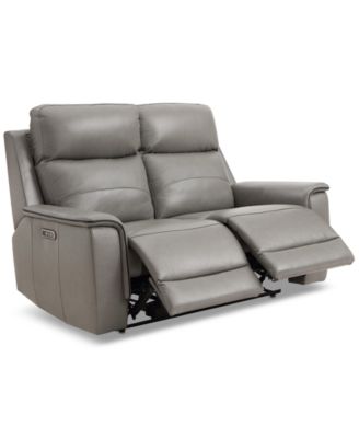 Furniture - Goodwick 61" Leather Dual Power Motion Loveseat