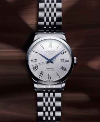Men's Swiss Automatic Record Collection Stainless Steel Bracelet Watch 40mm