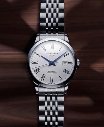 Longines - Men's Swiss Automatic Record Collection Stainless Steel Bracelet Watch 40mm