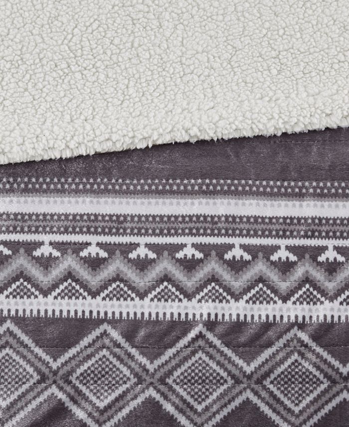 Woolrich Anderson Electric Reversible FauxFur to Berber Throw, 70" x