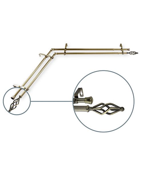Rod Desyne Marquise 13 16 Corner Window Double Curtain Rod 28
