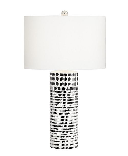 Pacific Coast Ceramic White With Black Stripes Table Lamp Reviews Home Macy S