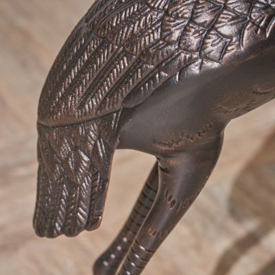 Scarlet Outdoor Crane Statues, Set of 2