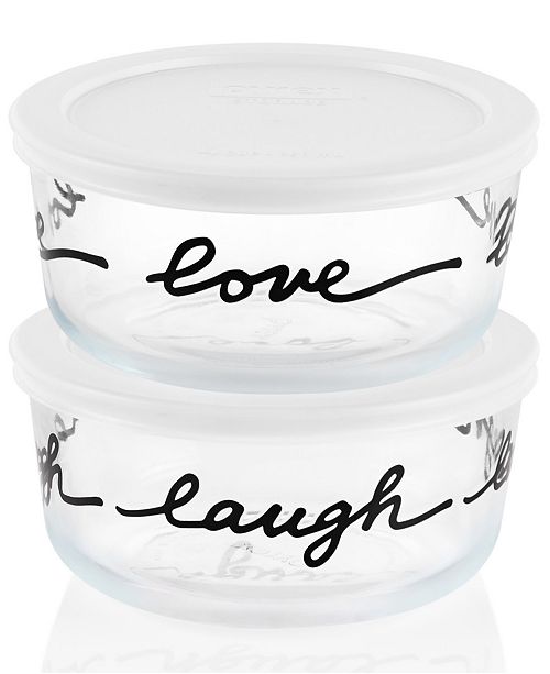Pyrex Decorated Celebrations 4 Pc Storage Set Reviews
