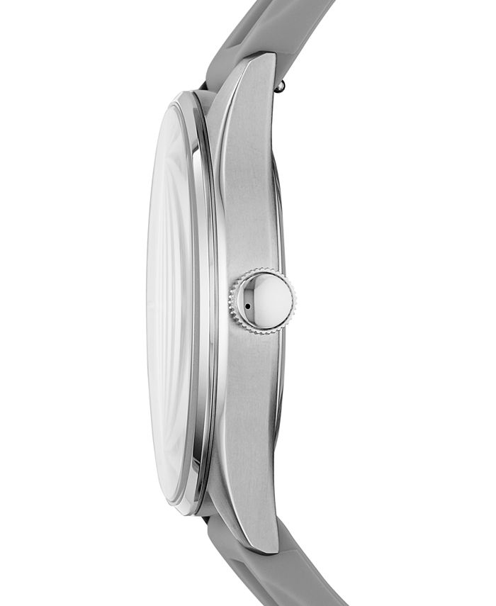 Fossil Men's Belmar Gray Silicone Strap Watch 44mm - Macy's