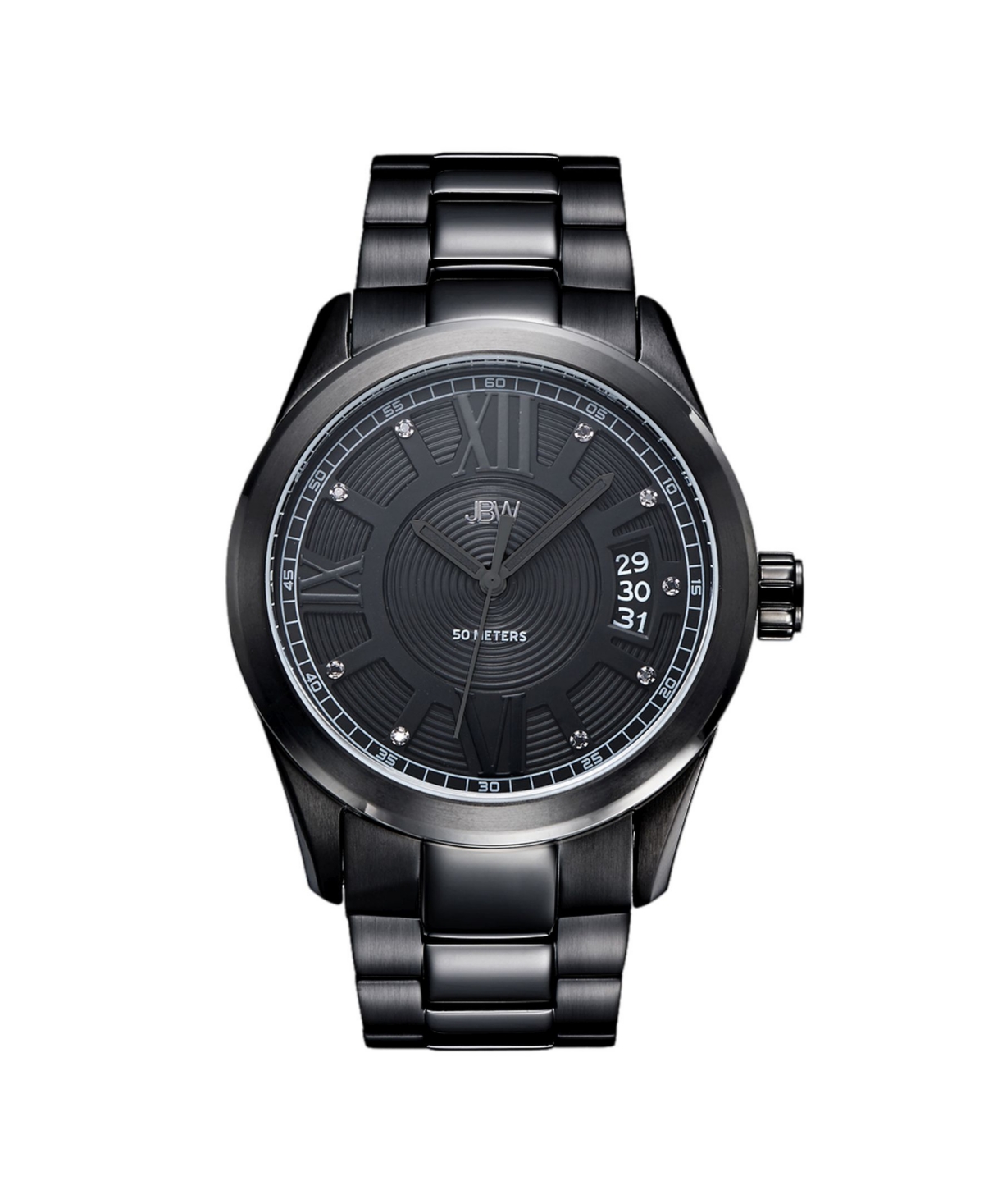 Men's Bond Diamond (1/10 ct.t.w.) Black Ion-Plated Stainless Steel Watch - Black