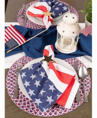 Дизайнерский импортный набор салфеток в звездочку и полоску из 6 штук 12390₽