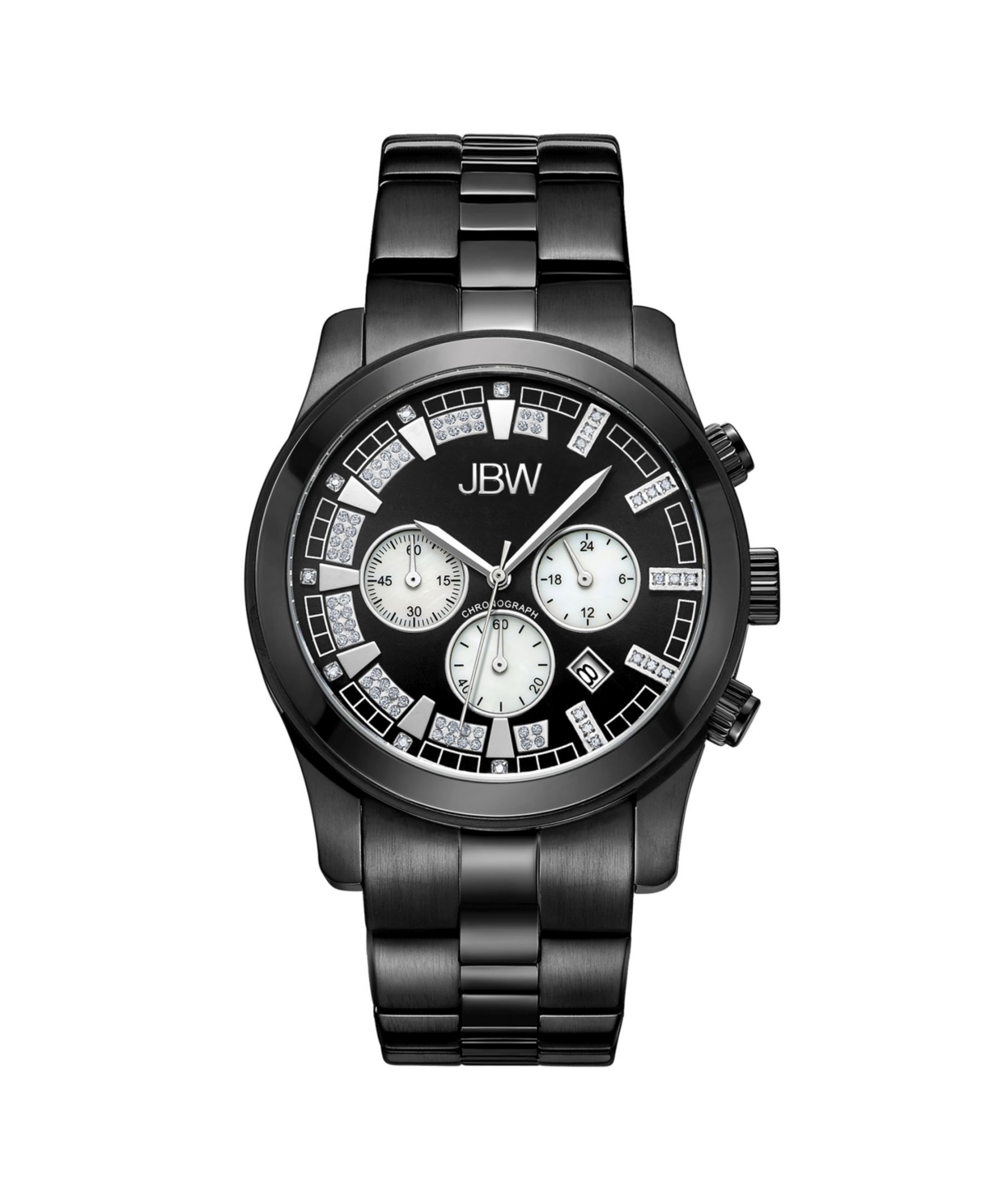 Men's Delano Diamond (1/5 ct.t.w.) Black Ion-Plated Stainless Steel Watch - Black