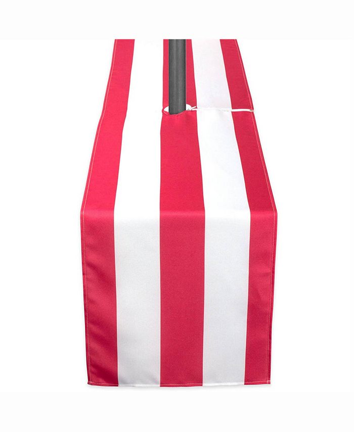 Design Imports Coral Cabana Stripe Outdoor Table Runner with Zipper 14