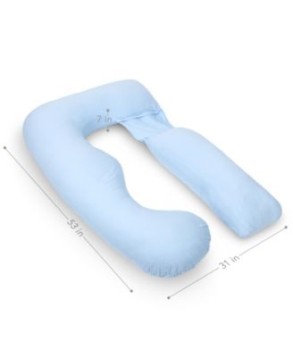 PharMeDoc Pregnancy Pillow with Jersey Cover, U Shaped Full Body Pillow