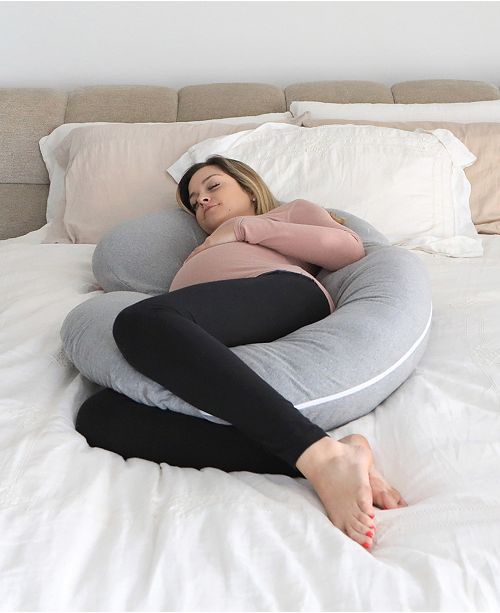 Pharmedoc Pregnancy Pillow With Jersey Cover C Shaped Full Body