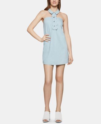 bcbgeneration halter dress BCBG Women's Halter Neck Mini Dress - Cream