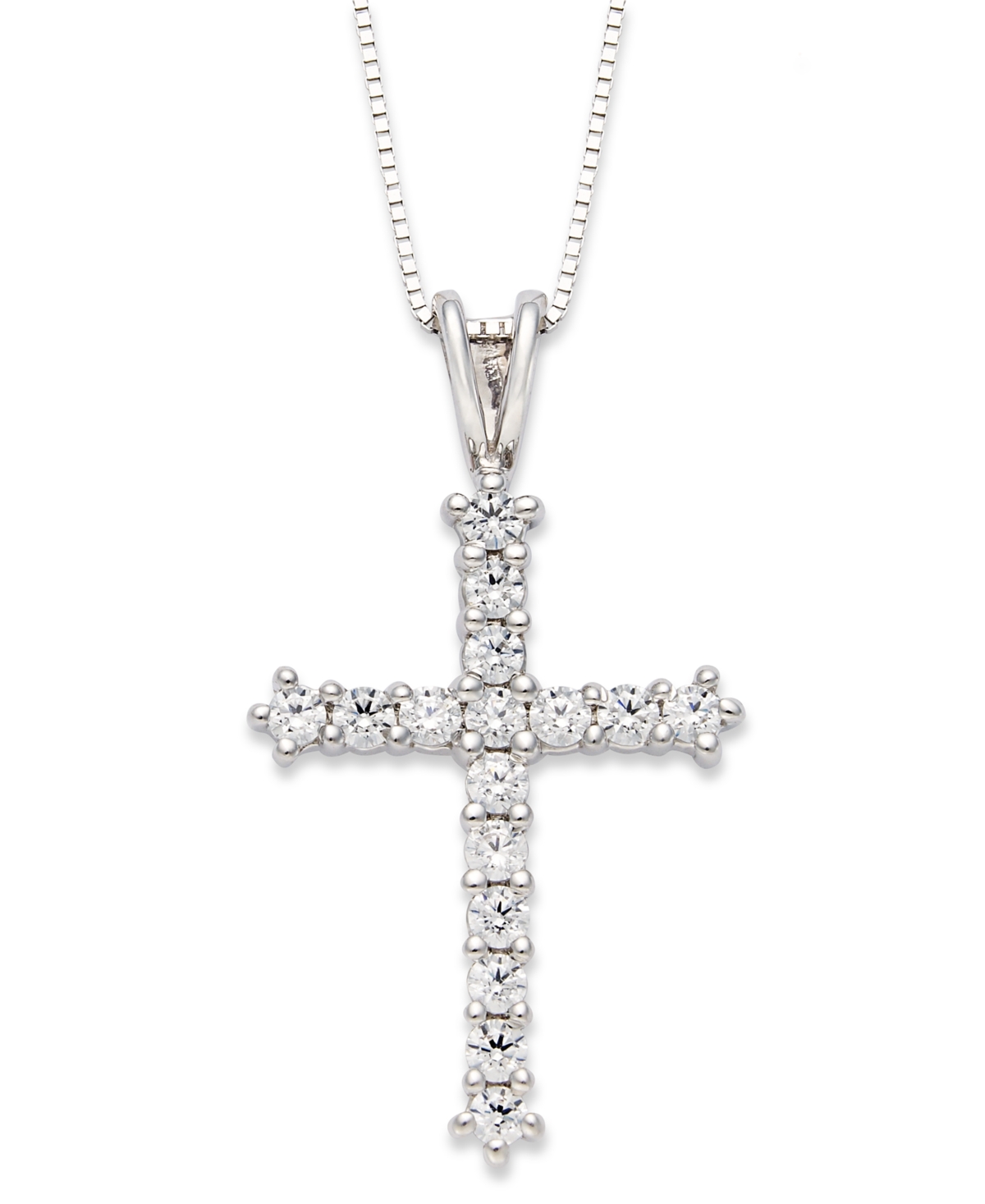 2 carat diamond online cross pendant