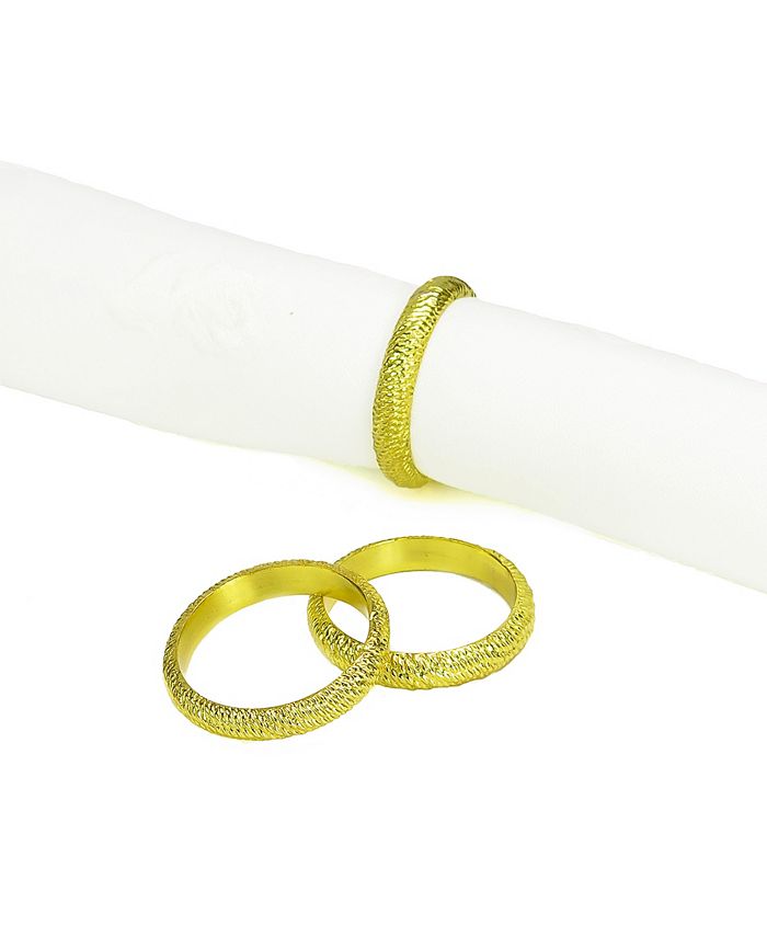 Classic Touch Set of 4 Gold Napkin Rings Macy's