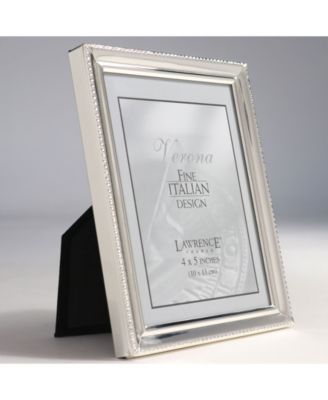 Lawrence Frames Polished Silver Plate 5x5 Picture Frame - Bead Border Design - View #12